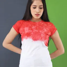 LAPPEN FASHION Women Floral Dyed Pockets T-shirt-image-46