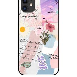 QRIOH Floral Printed iPhone 12 Mini Back Case Mobile Accessories-image-42