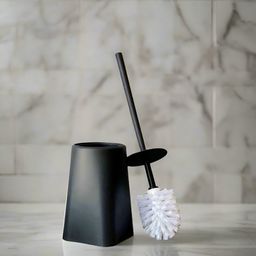 Mason Home Delta Black & White Toilet Brush Holder-47