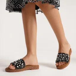 JM Looks Women Slip-On Embellished Flat Sandal-92
