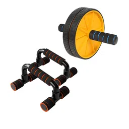 Wearslim Set Of 2 AB Roller & Push-Up Bar-image-83