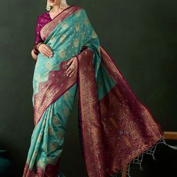 Dori Woven Design Zari Silk Blend Banarasi Saree-41