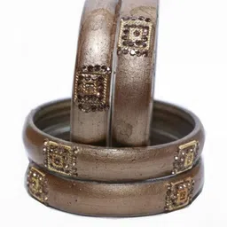 SAVORADE Set Of 4 Silver Glass Bangle-picture-2