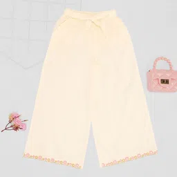 AKKRITI BY PANTALOONS Girls Embroidered Culottes Trousers-image-80