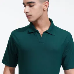HIGHLANDER Men Solid Polo Collar Cotton T-shirt-picture-21
