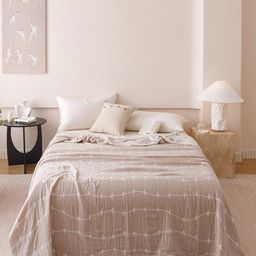 JC HOME Khaki AC Room 233 GSM Double Bed Quilt-image-39