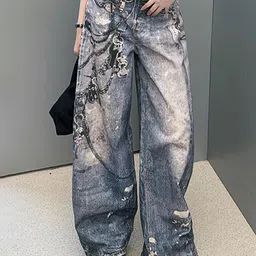 LULU & SKY Girls High-Rise Highly Distressed Heavy Fade Jeans-image-56
