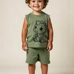 x2o Kids Pure Cotton Sleeveless T-shirt And Shorts-image-26
