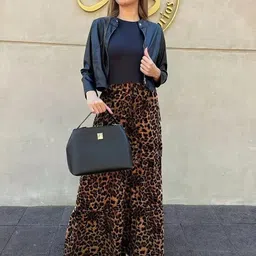 Oh Rare Printed Maxi Flared Skirts-picture-18