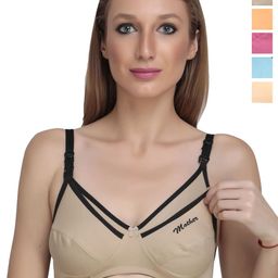 Liigne Pack Of 5 Maternity Full Coverage Non Padded Bra-picture-48