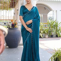 Sanwariya Silk Embellished Beads and Stones Silk Blend Ready to Wear Saree-image-92