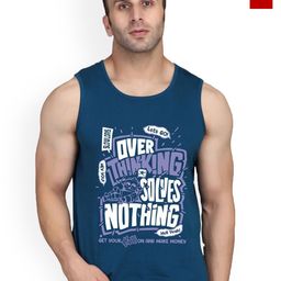SLOWLORIS Men Pack of 2 Printed Sleeveless Bio-Washed Cotton Innerwear Gym Vests-picture-12