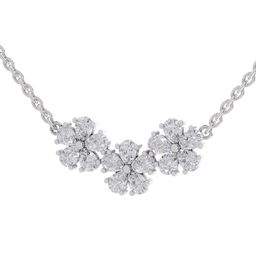 Sparkles Women 14KT Gold 1.20 Ct Lab Grown Shape Halo Diamond Necklace- 2.80g-picture-40