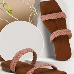 Ishransh Women Striped Open Toe Flats-image-6