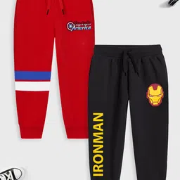 Marvel by Miss and Chief Boys Pack Of 2 Avengers Printed Joggers-image-19