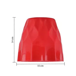 Kuber Industries 2Pc Red & Green Barfi Pattern Durable Plastic Planters image 2