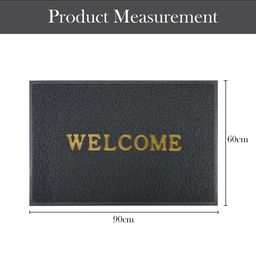 Kuber Industries 2-Pcs Black & Brown Rectangular Doormats image 2