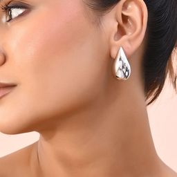 DIVASTRI Silver Plated Teardrop-Shaped Studs image 5