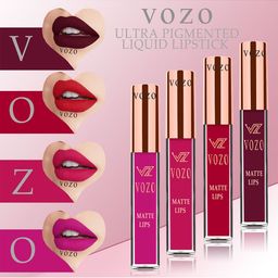 VOZO Set of 4 Stay-All-Day Matte Liquid Lipstick - 4 ml Each - 103-104-105-202-26