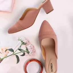 CORSICA Pointed Toe Block Mules-5