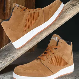 Zixer Men Textured Round Toe Lace Ups Sneakers-picture-16