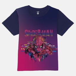 YK Marvel Boys Spider-Man Graphic Printed Round Neck Regular Fit T-shirt-image-62