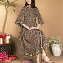 Anouk Floral Print Liva Maxi Dress-image-63