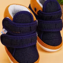 NESKA MODA 9 To 12 Months Infants Denim Velcro Chu Chu Musical Shoes/ Booties-15