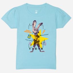 YK Disney Girls Graphic Printed Puff Sleeves Pure Cotton T-shirt-picture-38