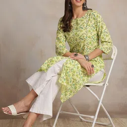Anouk Rustic Women Geometric Printed Gotta Patti Kurta-image-56