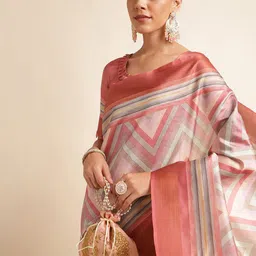 DOI MOI Zari Geometric Organza Saree-picture-48