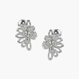VALANOVA 14K White Gold 0.25 Ct Lab Grown Diamond Earring-image-48