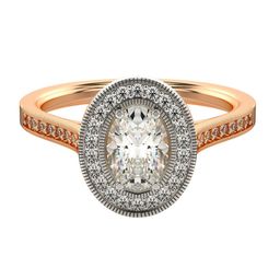 VALANOVA Women 18 Kt Rose Gold Lab Grown 0.97 CT Diamond Rings 3.09 gm-image-42