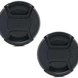 Utkarsh Pack Of 2 Pcs Replacement Center Pinch Front Lens 49mm Cap Cover for CanonLens Cap-30