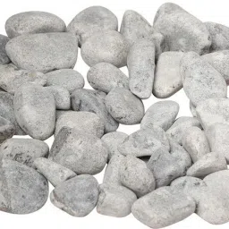 Premium Flat Stone Marble Pebbles For Aquarium Vase Filler Plant Pots Fish Tank Home & Garden Decoration (Grey, 500 grams) Polished, Regular Rectangular Marble Pebbles-image-12