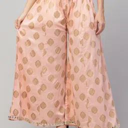 fambee Women Flared Orange Viscose Rayon Trousers-picture-27