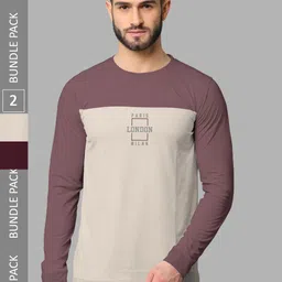 BULLMER Pack Of 2 Graphic Printed Cotton Sweatshirt-image-58