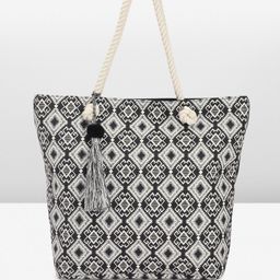Anouk Ethnic Motifs Printed Oversized Structured Tote Bag with Tasselled-image-13