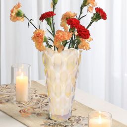 Ekhasa White Crystal Clear Glass Vase-image-27