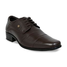 Allen Cooper Men Brown Solid Leather Derbys-image-45