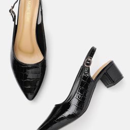 Marc Loire Textured Party Block Pumps-29