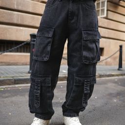 Powerlook Men Pure Cotton Loose Fit Cargos Trousers-image-68