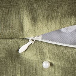 HOUZZCODE Green Set of 2 Embellished Square Cushion Covers image 4