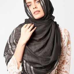 Dupatta Bazaar Black Linen Dupatta with Zari image 5