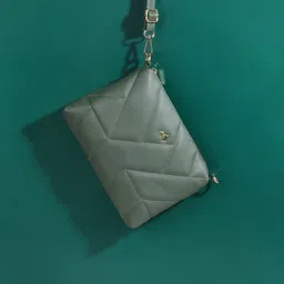 Metro Green Structured Sling Bag with Quilted-8