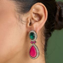 Fida Geometric Drop Earrings-image-89