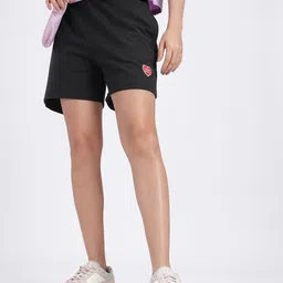glitchez Stitch Please Applique Detail Relaxed Fit Shorts-image-59