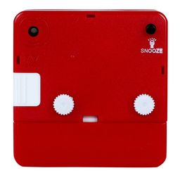 Horo White & Red Handcrafted Geometric Solid Analogue Table Clock image 5