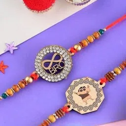 CraftVatika Set Of 2 Rakhis With Fridge Magnet-image-70