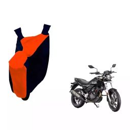 Auto Pearl Waterproof Two Wheeler Cover For Hero Xpulse 200T (Orange & Blue)-image-77